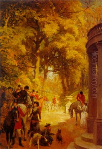 It Is Our Opening Day Oil Painting by George Percy R. E. Jacomb-Hood