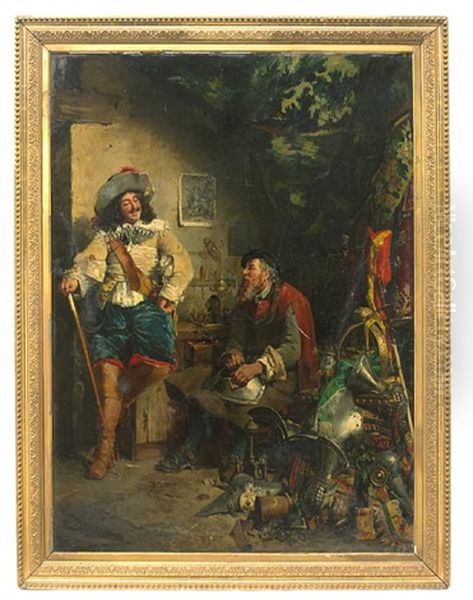 The Armor Maker Oil Painting by (Alfred Louis Vigny) Jacomin