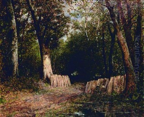 Sous-bois Oil Painting by (Alfred Louis Vigny) Jacomin