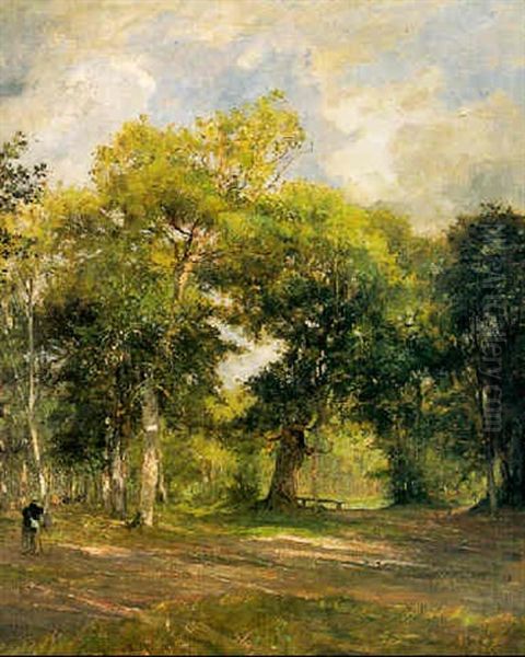 La Foret De Saint-germain Oil Painting by Marie Ferdinand Jacomin