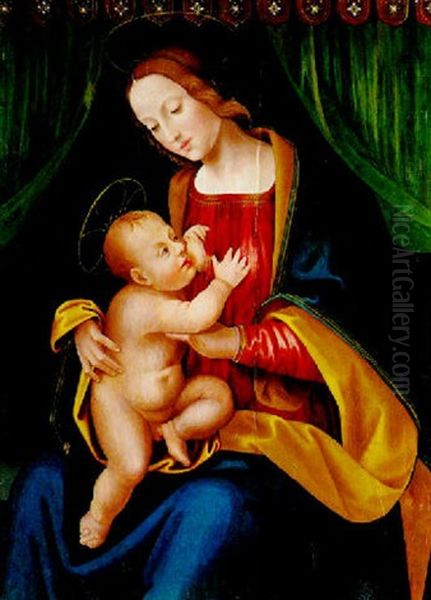 Madonna Del Latte Oil Painting by (Jacone) Jacopo di Giovanni di Francesco