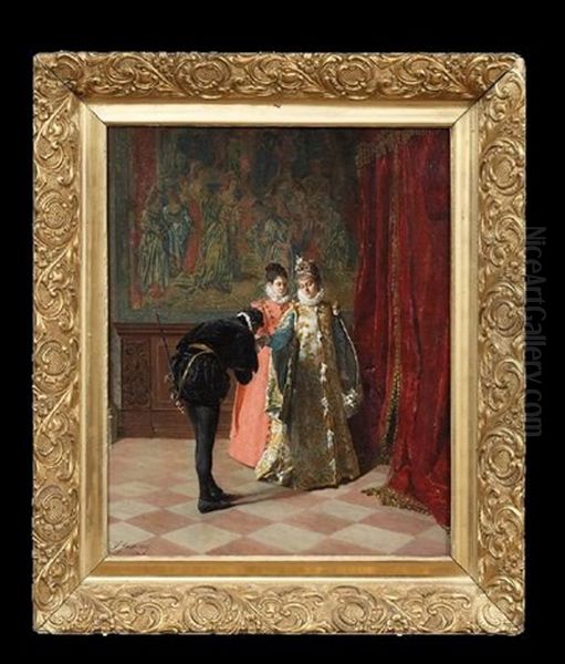 Tasso And Leonora Oil Painting by Francesco Jacovacci