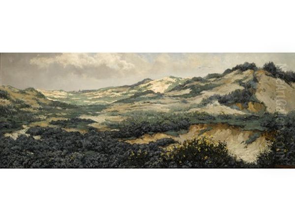 Dunes In Sunlight And Shadow Oil Painting by Georges Jacqmotte