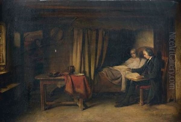 Marie Berthout Au Docteur Forges Oil Painting by Claudius Jacquand