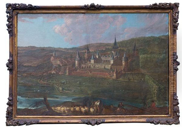 Vue Du Chateau Renaissance De Neuviller-sur-moselle Oil Painting by Claude Jacquart