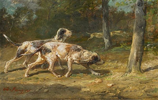 Jagdhunde by Charles Emile Jacque