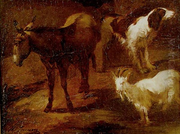 Animaux Oil Painting by Charles Emile Jacque