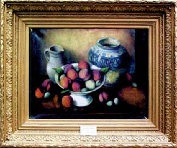 Nature Morte Aux Fruits Et Compotier Oil Painting by Charles Jacquemot