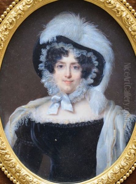 Portrait De Jacquette Pauline Helene D'aure Oil Painting by Nicolas Jacques