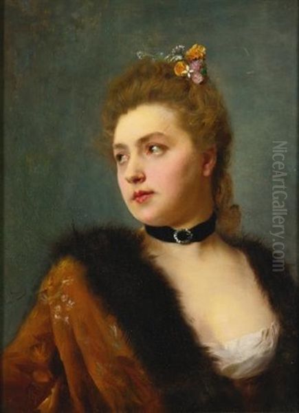 Parisienne Oil Painting by Gustave Jean Jacquet