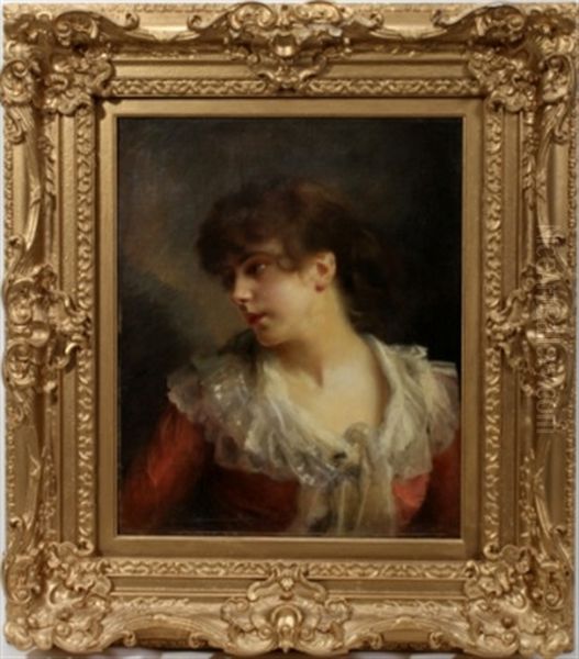 Young Lady Oil Painting by Gustave Jean Jacquet