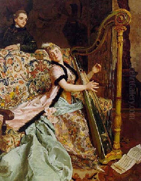 The Melody Oil Painting by Gustave Jean Jacquet