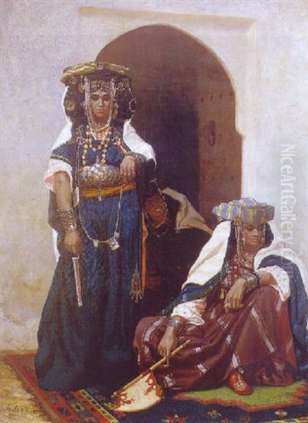 La Jeune Mariee Et Ses Soeurs Oil Painting by Charles Emmanuel Jadin