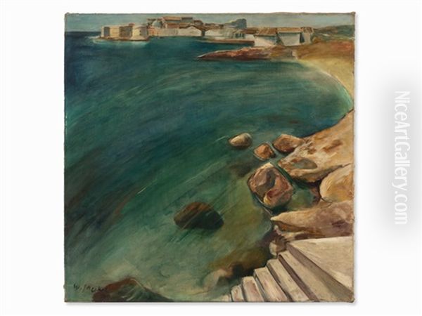 View Of Dubrovnik (ragusa) Oil Painting by Willi Jaeckel