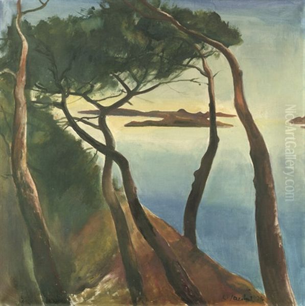 Landschaft Am Meer (ragusa) Oil Painting by Willi Jaeckel