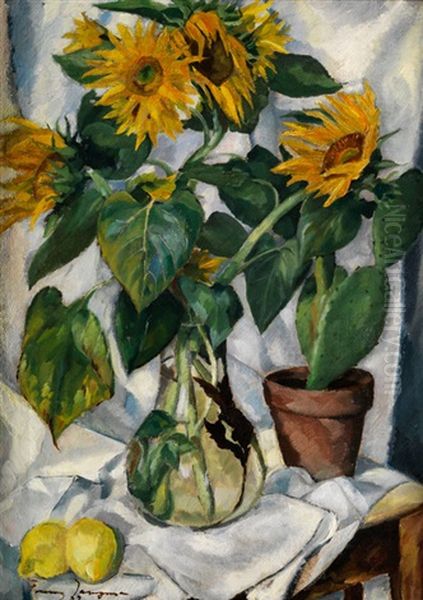 Blumenstilleben Oil Painting by Franz Wilhelm Jaeger