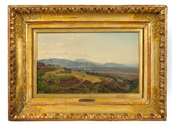 Blick Aufs Volskergebirge Oil Painting by Gustav Jaeger