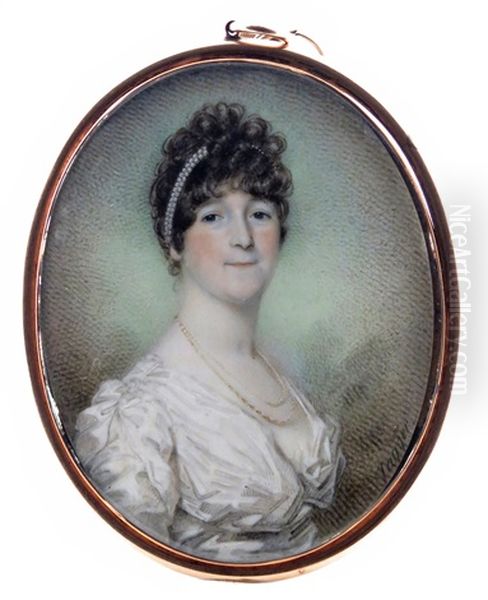 Portrait Miniature Of A Lady Oil Painting by Charles Jagger