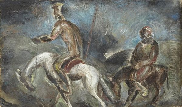 Don Quichotte Et Sancho Pansa by Wladyslaw Adam Alojzy Jahl