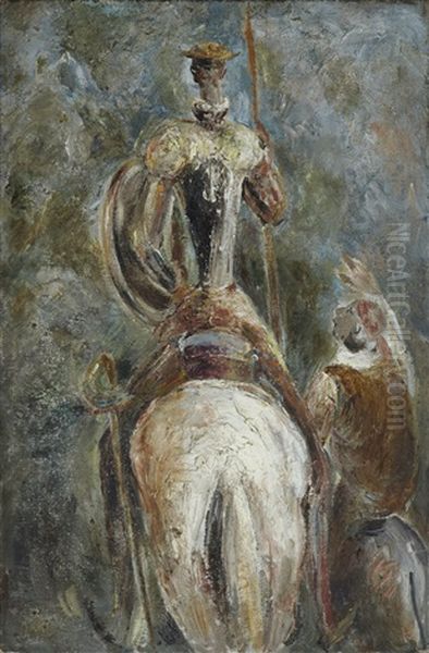 Don Quichotte A Cheval by Wladyslaw Adam Alojzy Jahl