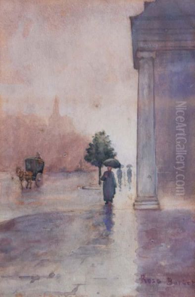 London Winter Street Scene Oil Painting by Rose Barton