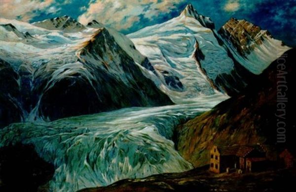 Grosglockner Mit Pasterze Und Franz-josephs-haus Oil Painting by Gustav Jahn