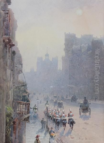 St. James's Street Looking Towards St. James'spalace Oil Painting by Rose Barton