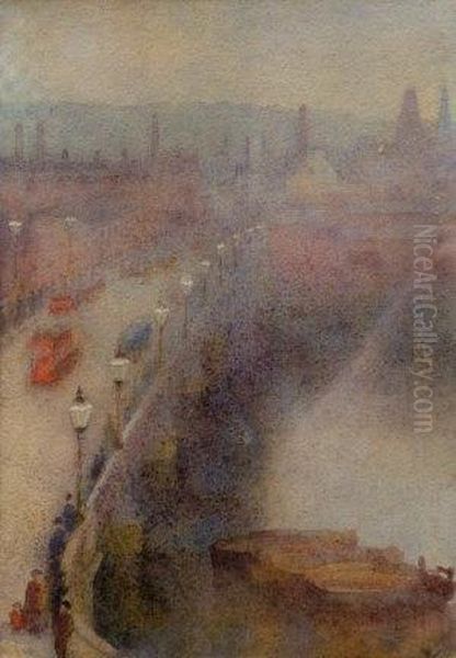 Richmond Bridge Oil Painting by Rose Barton