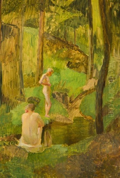 Youth By A Stream by Frantisek Jakub