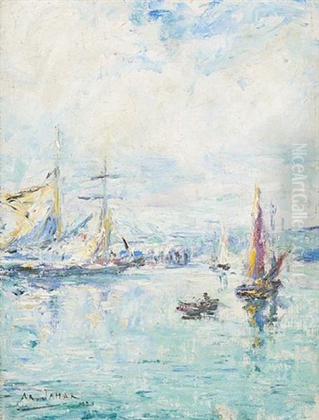 Vue Mediterraneenne Oil Painting by Armand Gustave Gerard Jamar