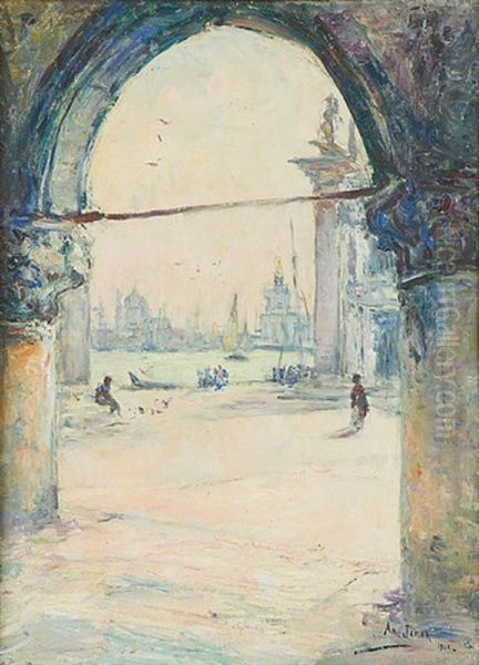 Venise Vue De La Place Saint Marc Oil Painting by Armand Gustave Gerard Jamar