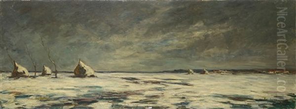 Paysage Hivernal Oil Painting by Armand Gustave Gerard Jamar