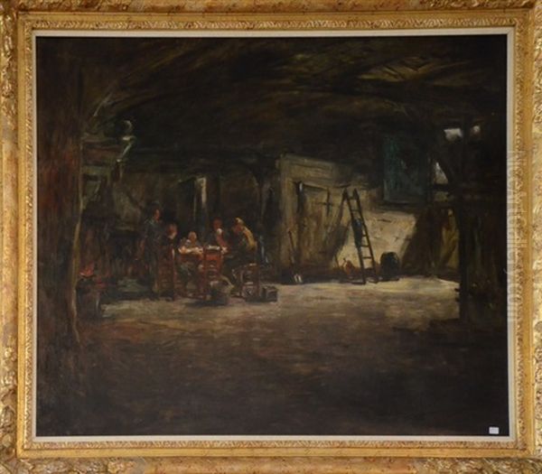 Interieur De Ferme Oil Painting by Armand Gustave Gerard Jamar