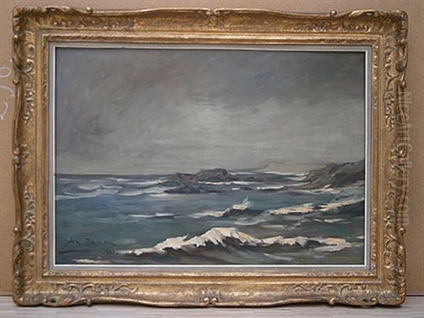 Zeegezicht Oil Painting by Armand Gustave Gerard Jamar