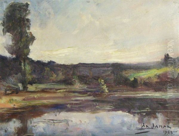 L'etang Du Roitelet Oil Painting by Armand Gustave Gerard Jamar