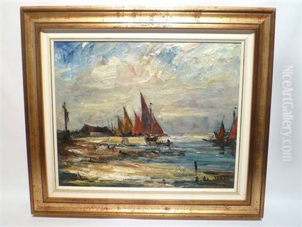 Marine Oil Painting by Armand Gustave Gerard Jamar