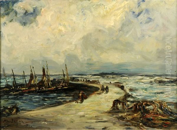 Marine Oil Painting by Armand Gustave Gerard Jamar