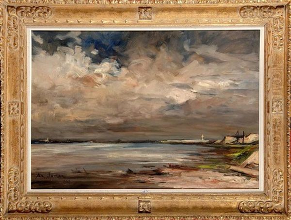 Bord De Mer Oil Painting by Armand Gustave Gerard Jamar