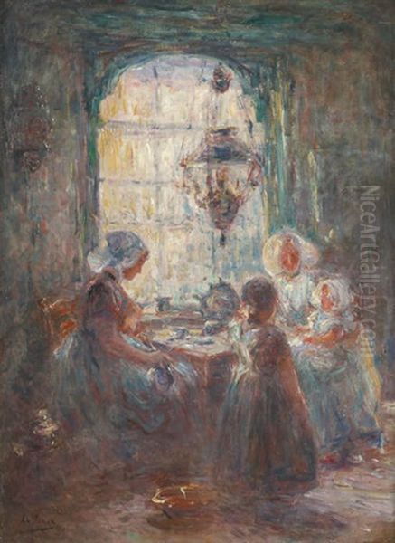 Interieur Ensoleille Oil Painting by Armand Gustave Gerard Jamar