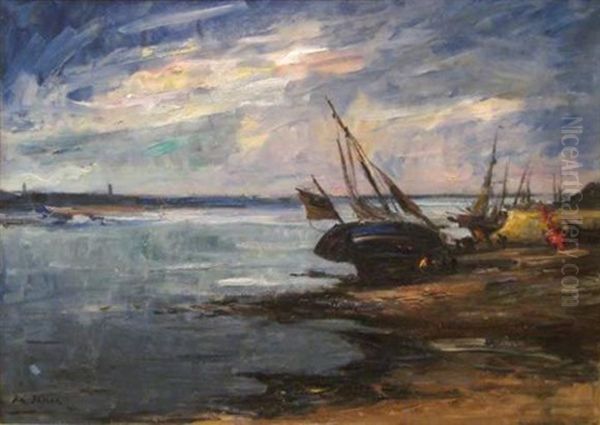 Maree Basse Oil Painting by Armand Gustave Gerard Jamar