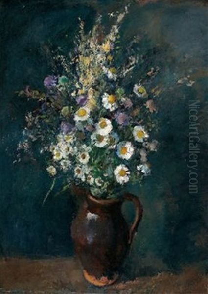 Blumenstraus In Einer Vase by Armand Gustave Gerard Jamar