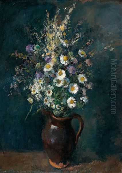 Blumenstraus In Einer Vase Oil Painting by Armand Gustave Gerard Jamar