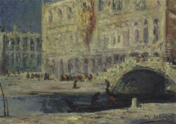 Dogenpalast In Venedig Oil Painting by Armand Gustave Gerard Jamar