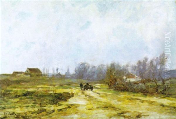 Landschap Oil Painting by Armand Gustave Gerard Jamar