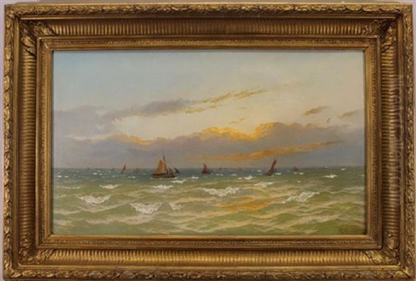 Gaff Rigged Vessels Oil Painting by David James