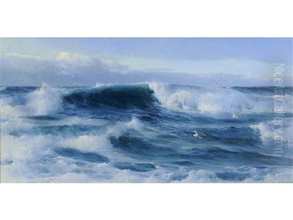 A Ground Sea Oil Painting by David James