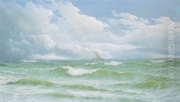 An Open Seascape Oil Painting by David James