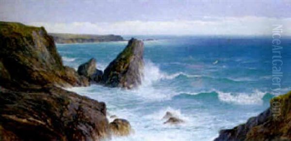 Bishop Rock, The Lizard, Cornwall Oil Painting by David James