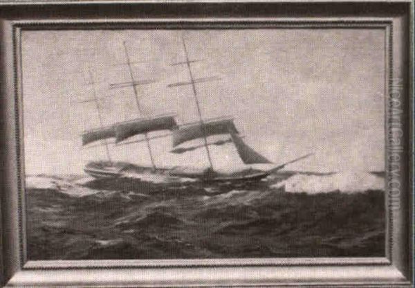 Ship In Rough Seas by David James