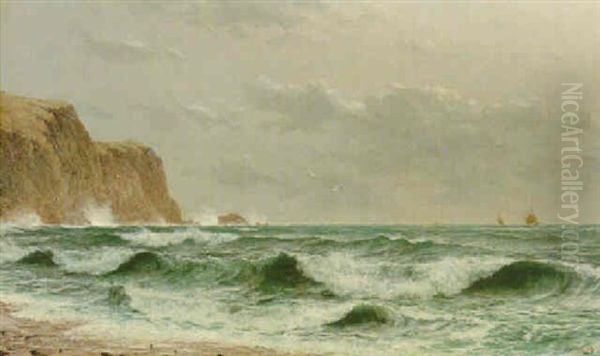 Coastal Scene With Storm Brewing by David James